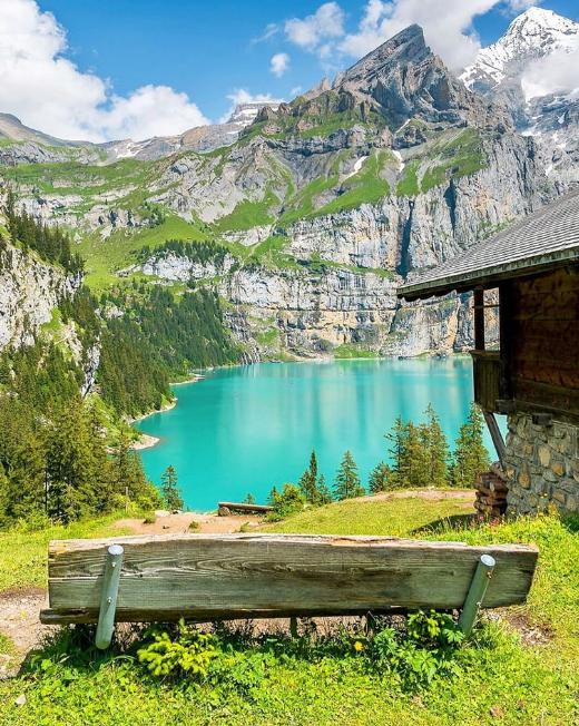 Oeschinen Lake in Bernese Oberland Switzerland-Stumbit Explore